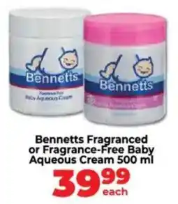 Food Lover's Market Bennetts Fragranced or Fragrance-Free Baby Aqueous Cream offer