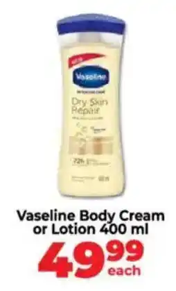Food Lover's Market Vaseline Body Cream or Lotion offer