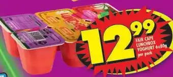 Shoprite Fair cape lunchbox yoghurt offer