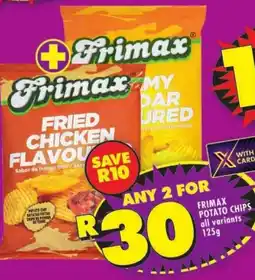 Shoprite Frimax potato chips all variants offer