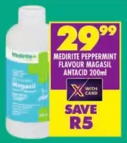 Shoprite Medirite peppermint flavour magasil antacid offer