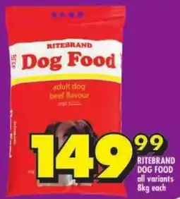 Shoprite Ritebrand dog food all variants offer