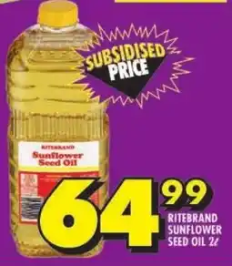 Shoprite Ritebrand sunflower seed oil offer