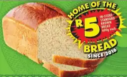Shoprite In-store standard brown bread offer