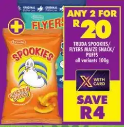 Shoprite Truda spookies/ flyers maize snack/ puffs offer