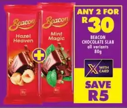 Shoprite Beacon chocolate slab all variants offer