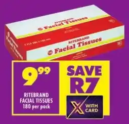 Shoprite Ritebrand facial tissues offer