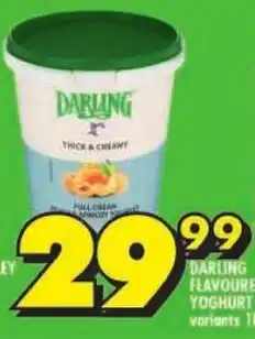 Shoprite Darling flavoured yoghurt all variants offer