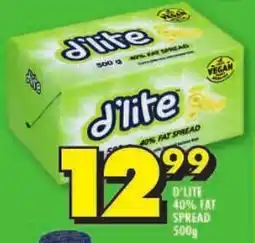 Shoprite D'lite 40% fat spread offer