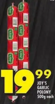 Shoprite Joy's garlic polony offer