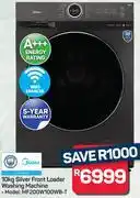 Pick n Pay Midea 10Kg Silver Front Loader Washing Machine MF200W100WB-T offer
