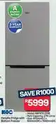 Pick n Pay KIC 276Ltr Mettalic Fridge With Bottom Freezer KBF631/2ME offer