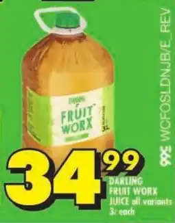 Shoprite Darling fruit work juice all variants offer