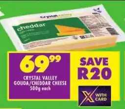 Shoprite Crystal valley gouda/ cheddar cheese offer