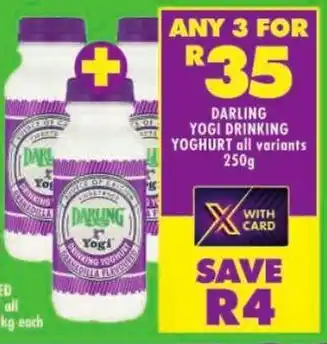 Shoprite Darling yogi drinking yoghurt all variants offer