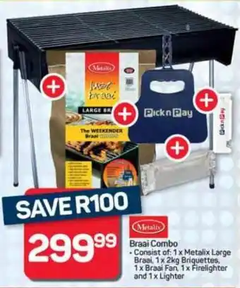 Pick n Pay Hypermarket Metalix Braai Combo offer