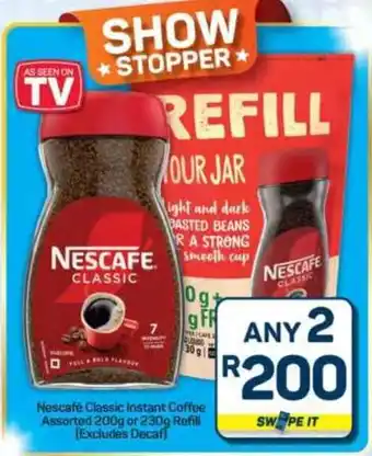 Pick n Pay Hypermarket Nescafé Classic Instant Coffee Assorted or Refill offer