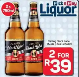 Pick n Pay Hypermarket Carling Black Label offer