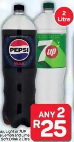 Pick n Pay Hypermarket Pepsi Max, Light or 7UP Sugar Free Lemon and Lime Flavoured Soft Drink offer