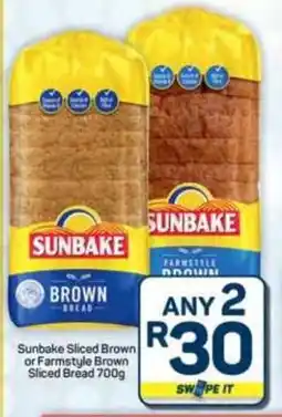 Pick n Pay Hypermarket Sunbake Sliced Brown or Farmstyle Brown Sliced Bread offer