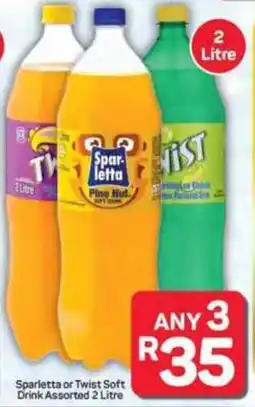 Pick n Pay Hypermarket Sparletta or Twist Soft Drink Assorted offer