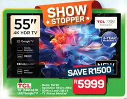 Pick n Pay Hypermarket TCL 55" 140cm 4K UHD Google TV offer