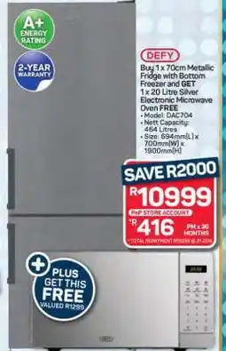Pick n Pay Hypermarket DEFY Fridge with Microwave offer
