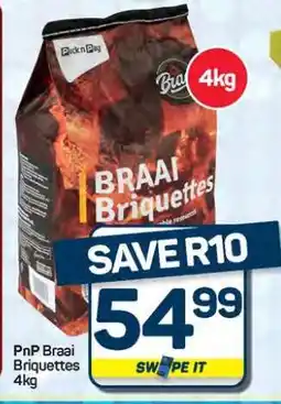 Pick n Pay Hypermarket PnP Braai Briquettes 4kg offer