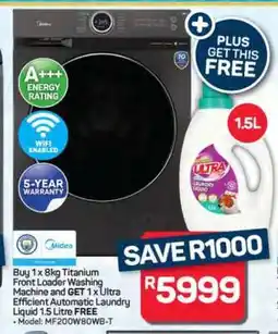Pick n Pay Hypermarket 8kg Titanium Front Loader Washing Machine offer