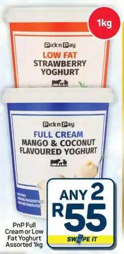 Pick n Pay Hypermarket PnP Full Cream or Low Fat Yoghurt offer