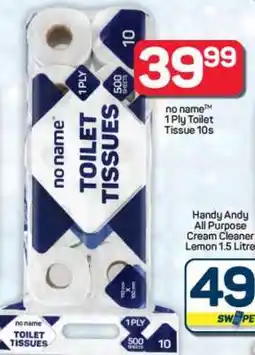 Pick n Pay Hypermarket no name 1 Ply Toilet Tissue 10s offer