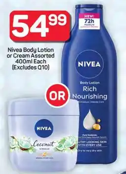 Pick n Pay Hypermarket Nivea Body Lotion or Cream Assorted offer