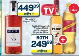 Pick n Pay Hypermarket Paddy Original Irish Whiskey and Schweppes Ginger Ale offer