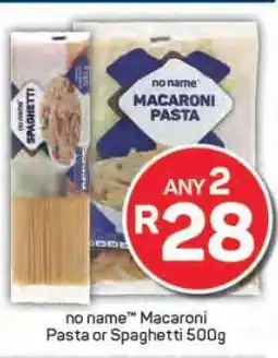 Pick n Pay no name Macaroni Pasta or Spaghetti 500g offer