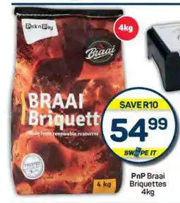 Pick n Pay PnP Braai Briquettes 4kg offer