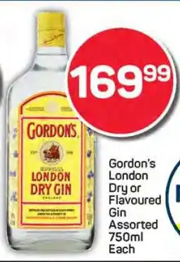 Pick n Pay Gordon's London Dry or Flavoured Gin offer