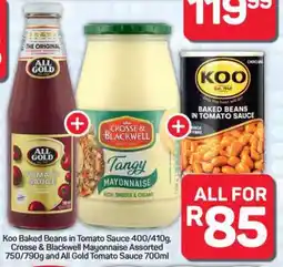 Pick n Pay Hypermarket Koo Baked Beans, Crosse & Blackwell Mayonnaise, All Gold Tomato Sauce offer
