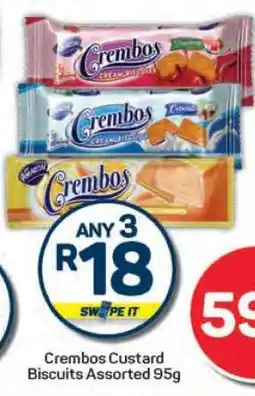 Pick n Pay Crembos Custard Biscuits Assorted 95g offer