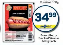 Pick n Pay Eskort Red or Smoked Viennas 500g offer