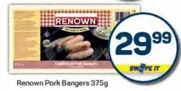 Pick n Pay Renown Pork Bangers 375g offer