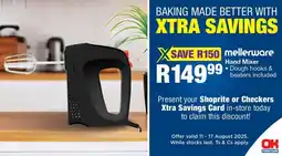 OK Furniture Mellerware Hand Mixer offer