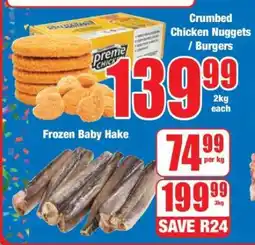 Boxer Crumbed Chicken Nuggets / Burgers offer