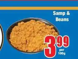 Boxer Samp & Beans offer