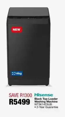 OK Furniture Hisense Black Top-Loader Washing Machine offer