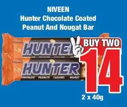Boxer NIVEEN Hunter Chocolate Coated Peanut And Nougat Bar offer