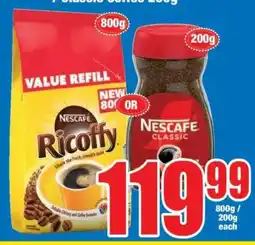 Boxer Nescafé Ricoffy / Classic Coffee 200g offer