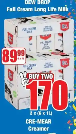 Boxer DEW DROP Full Cream Long Life Milk offer