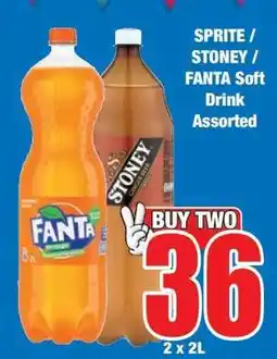 Boxer SPRITE / STONEY / FANTA Soft Drink Assorted offer