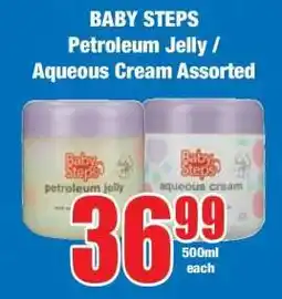 Boxer BABY STEPS Petroleum Jelly / Aqueous Cream Assorted offer