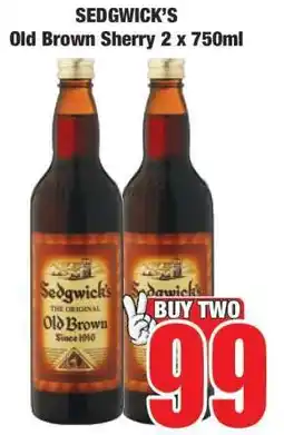 Boxer SEDGWICK'S OLD BROWN SHERRY 2 X 750ML offer